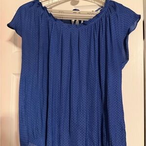 LC Lauren Conrad Royal Blue Tunic Top